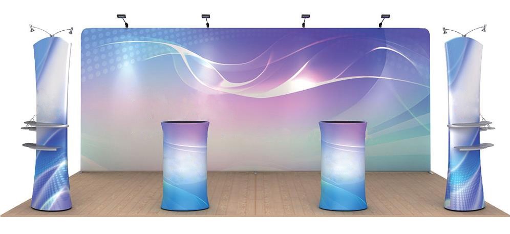 iWave Booth Display 10Ft x 20Ft w/ Free Dye Sub Graphics - SKU #1020-6313