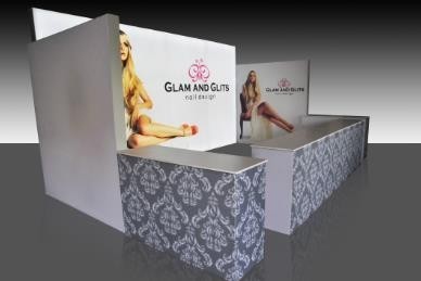 10 x 20 Island Exhibits Fabric LED Lightbox w/ Free Dye Sub Graphics - SKU #1020-6201L