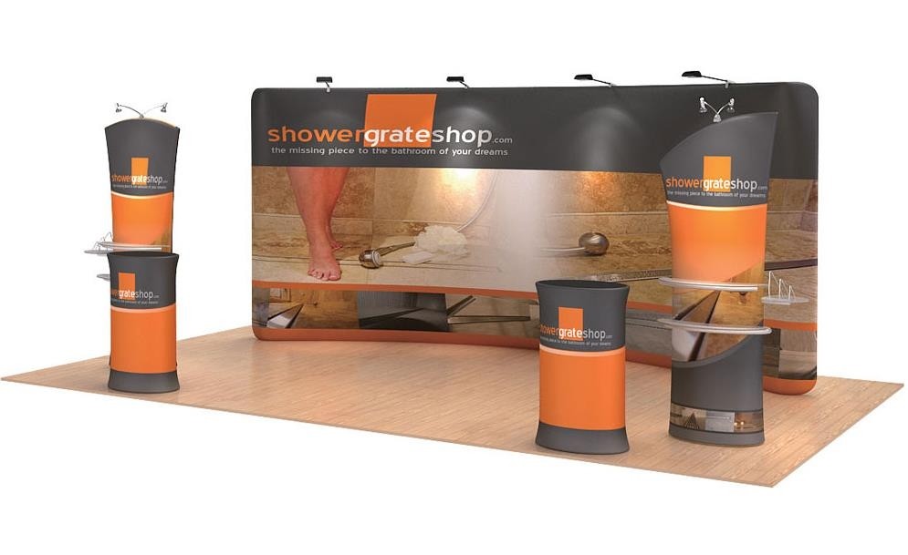 iWave Booth Display 10Ft x 20Ft w/ Free Dye Sub Graphics - SKU #1020-6320