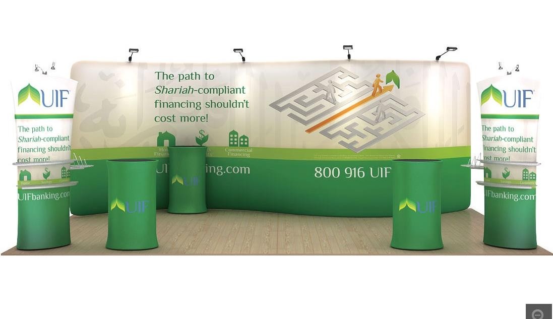 iWave Booth Display 10Ft x 20Ft w/ Free Dye Sub Graphics - SKU #1020-6320S