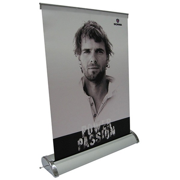 Mini 12" Retractable Banner Stand w/ Free Single Sided Graphic Print - SKU #6214-12