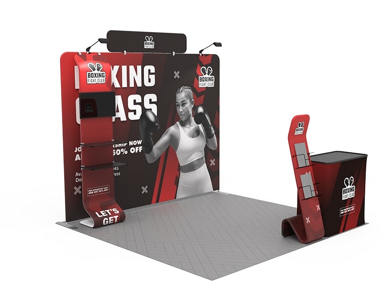 iWave Booth Display 10Ft x 10Ft w/ Free Dye Sub Graphics - SKU #11BF