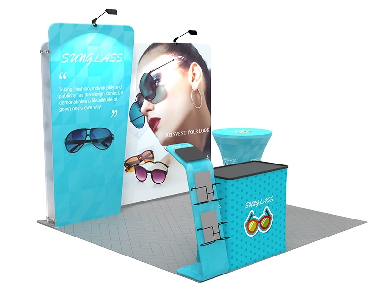 iWave Booth Display 10Ft x 10Ft w/ Free Dye Sub Graphics - SKU #11BN