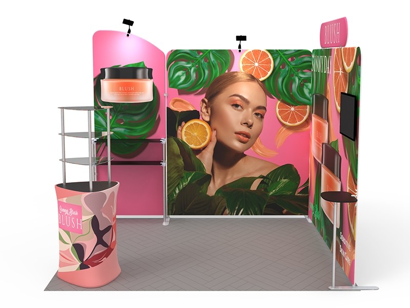 iWave Booth Display 10Ft x 10Ft w/ Free Dye Sub Graphics - SKU #11BT