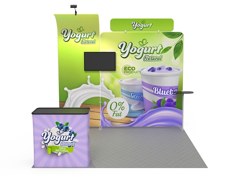 iWave Booth Display 10Ft x 10Ft w/ Free Dye Sub Graphics - SKU #11B16