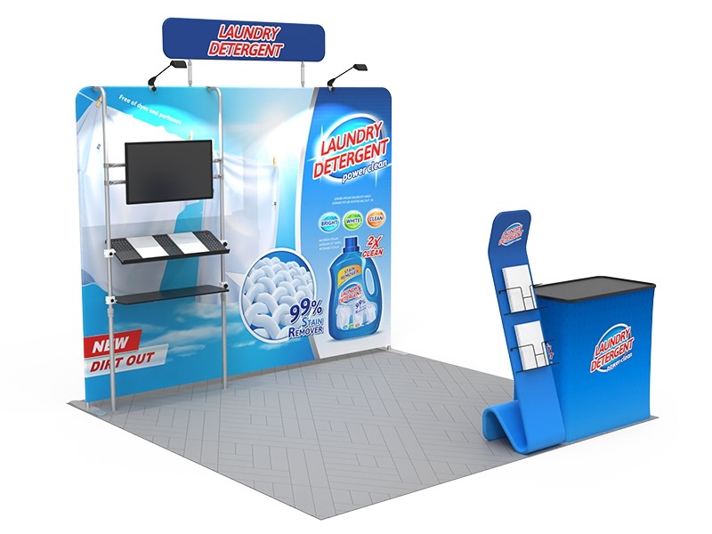 iWave Booth Display 10Ft x 10Ft w/ Free Dye Sub Graphics - SKU #11B18