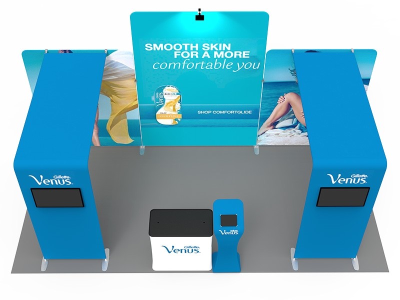 iWave Booth Display 10Ft x 20Ft w/ Free Dye Sub Graphics - SKU #12B15