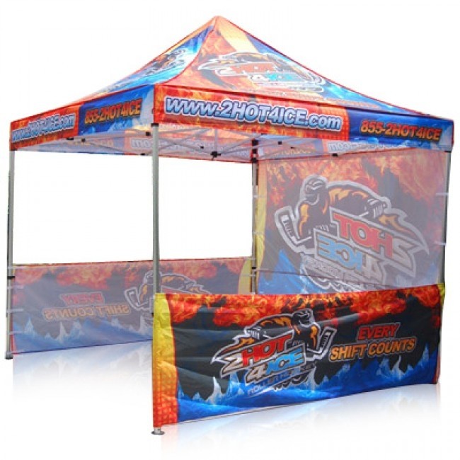 Canopy Tent 10x10ft Custom Printed Crank-up Top w/ Free Full Color Dye Sub Fabric Graphics - SKU #6610-1010