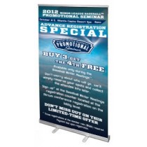 Economy Retractable Banner Stand 47“ w/ Free Single Sided Graphic Print - SKU #6112-47
