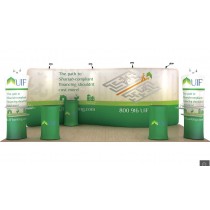 iWave Booth Display 10Ft x 20Ft w/ Free Dye Sub Graphics - SKU #1020-6320S
