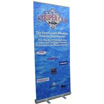 Premium Retractable Banner Stand 33.5" w/ Free Single Sided Graphic Print - SKU #6115-33.5