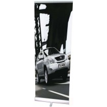 Premium Retractable Banner Stand 33.5" w/ Free Double Sided Graphic Print - SKU #6125-33.5