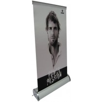 Mini 12" Retractable Banner Stand w/ Free Single Sided Graphic Print - SKU #6214-12
