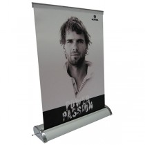 Mini 12" Retractable Banner Stand w/ Free Single Sided Graphic Print - SKU #6214-12