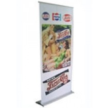 Interchangeable Graphic 39" Retractable Banner Stand w/ Free Single Sided Graphic Print - SKU #6218-39