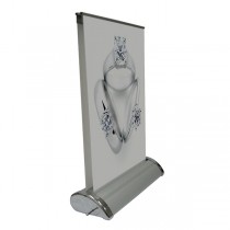 Mini 8" Retractable Banner Stand w/ Free Double Sided Graphic Print - SKU #6223-8