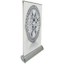 Mini 12" Retractable Banner Stand w/ Free Double Sided Graphic Prints - SKU #6224-12