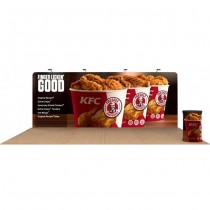iFlat 20Ft. Straight Wave Fabric Displays Full Package w/ Free Dye Sub Graphics - SKU #6313-20