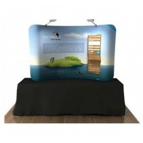 iTop 6Ft. Wave Fabric Tabletop Displays Full Package w/ Free Dye Sub Graphics - SKU #6319-6