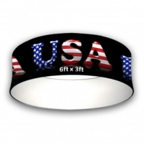 Hanging Sign Circle Shape 6ft w/ Free Dye Sub Graphics - SKU #6911-63