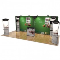 iWave Booth Display 10Ft x 20Ft w/ Free Dye Sub Graphics - SKU #1020DG