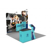iWave Booth Display 10Ft x 10Ft w/ Free Dye Sub Graphics - SKU #11B3