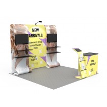 iWave Booth Display 10Ft x 10Ft w/ Free Dye Sub Graphics - SKU #11BG