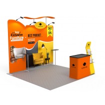 iWave Booth Display 10Ft x 10Ft w/ Free Dye Sub Graphics - SKU #11BR