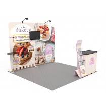 iWave Booth Display 10Ft x 10Ft w/ Free Dye Sub Graphics - SKU #11BA1