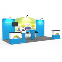 iWave Booth Display 10Ft x 20Ft w/ Free Dye Sub Graphics - SKU #12B1