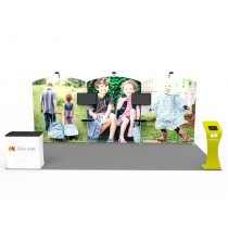iWave Booth Display 10Ft x 20Ft w/ Free Dye Sub Graphics - SKU #12B3