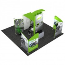 iWave Booth Display 20Ft x 20Ft w/ Free Dye Sub Graphics - SKU #22W-005