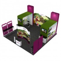 iWave Booth Display 20Ft x 20Ft w/ Free Dye Sub Graphics - SKU #22W-006