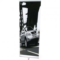 Premium Retractable Banner Stand 33.5" w/ Free Double Sided Graphic Print - SKU #6125-33.5