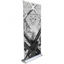 Interchangeable Graphic 39" Retractable Banner Stand w/ Free Single Sided Graphic Print - SKU #6215-39 