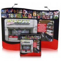 iCurve 10Ft. Serpentine Wave Fabric Displays Full Package w/ Free Dye Sub Graphics  - SKU #6310S-10