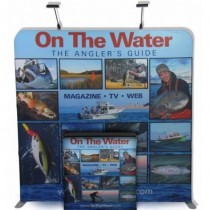 iFlat 8Ft. Straight Wave Fabric Displays Full Package w/ Free Dye Sub Graphics - SKU #6313-8