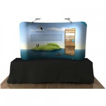 iTop 8Ft. Wave Fabric Tabletop Displays Full Package w/ Free Dye Sub Graphics - SKU #6319-8