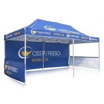 Canopy Tent 10x20ft Custom Printed Crank-up Top w/ Free Full Color Dye Sub Fabric Graphics - SKU #6610-1020