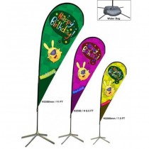 Tear Drop Banner 11 Foot w/ Free Double Sided Graphics - SKU #6621-11