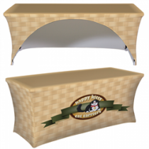 Customize 6 Ft. Full Color Fitted Stretch Table Cover w/ Free Graphic - SKU #6869-6