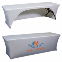 Customize 8 Ft. Full Color Fitted Stretch Table Cover w/ Free Graphic - SKU #6869-8