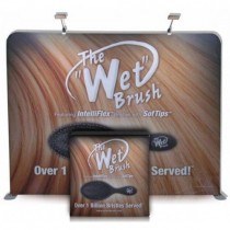 iFlat 10Ft. Straight Wave Fabric Displays Full Package w/ Free Dye Sub Graphics - SKU #6313-10