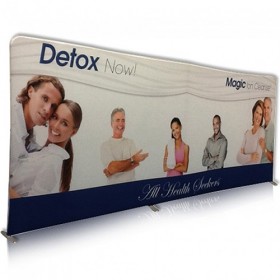 iFlat 20Ft. Straight Wave Fabric Displays Budget Package w/ Free Dye Sub Graphics - SKU #6313-20BP