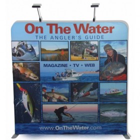 iFlat 8Ft. Straight Wave Fabric Displays Budget Package w/ Free Dye Sub Graphics - SKU #6313-8BP