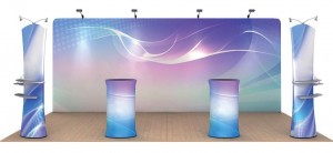 iWave Booth Display 10Ft x 20Ft w/ Free Dye Sub Graphics - SKU #1020-6313