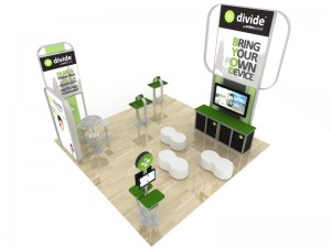 20x20 Custom Island w/ Free Graphics and Delivery - SKU #2020-6354