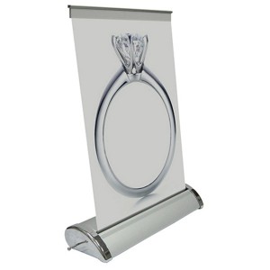 Mini 8" Retractable Banner Stand w/ Free Single Sided Graphic Print - SKU #6213-8