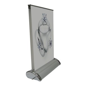 Mini 8" Retractable Banner Stand w/ Free Double Sided Graphic Print - SKU #6223-8