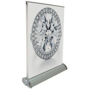 Mini 12" Retractable Banner Stand w/ Free Double Sided Graphic Prints - SKU #6224-12